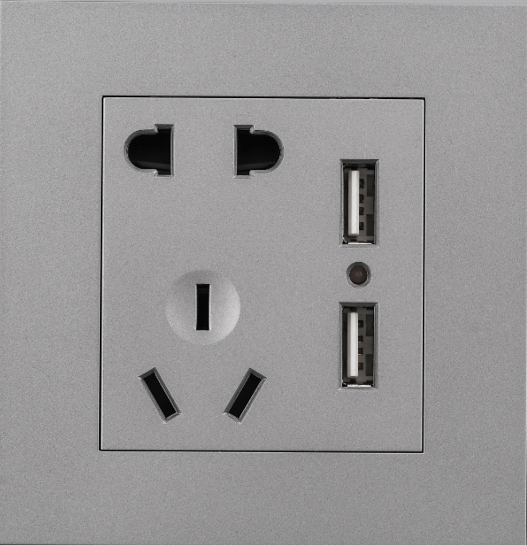 Large-Plate 1-Switch 5-Outlet Socket (Standard)